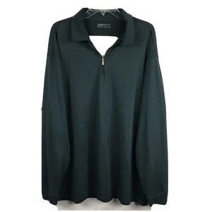 Nike Golf Shirt Mens‎ Sz XL Gray Green Fit Dry Long Sleeve 1/4 Zip Top